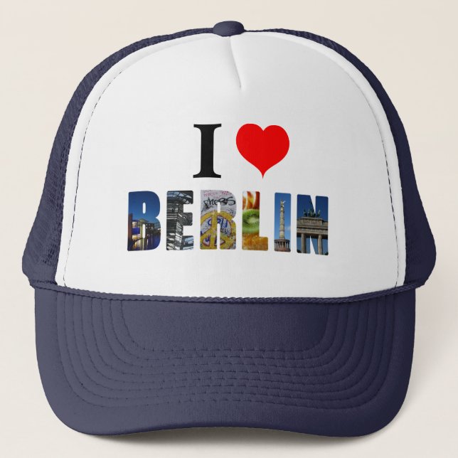 Casquette I Love Berlin Allemagne Travel City Photo (Devant)