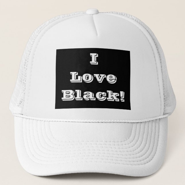Casquette I Love Black (Devant)
