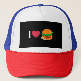 Casquette I Love Burger Cheeseburger Manger malsain