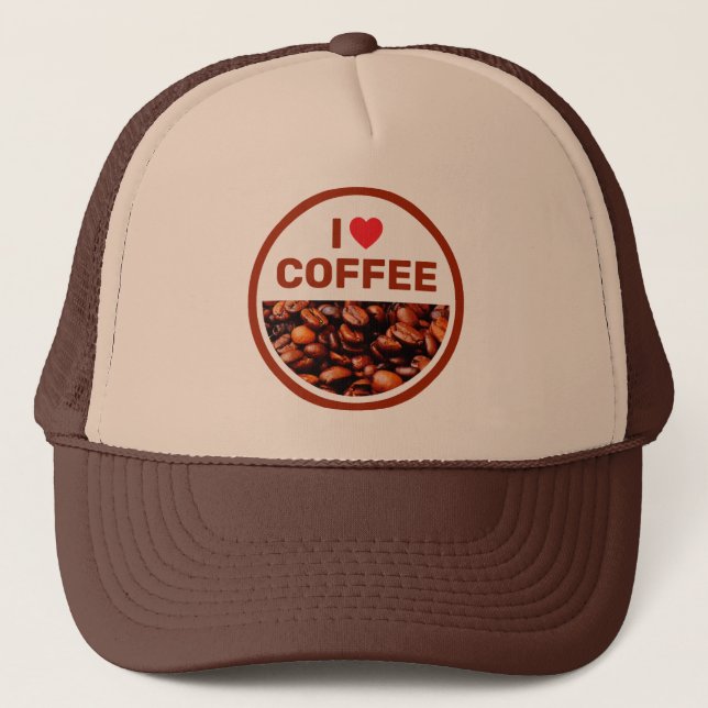 Casquette I Love Coffee™ Trucker Hat (Devant)