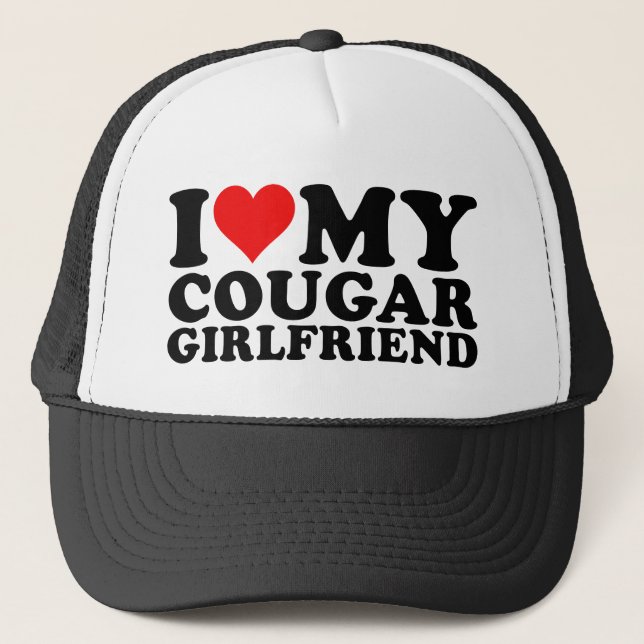 Casquette I Love Cougars Funny Cougar Valentine's Day 1WH1 (Devant)