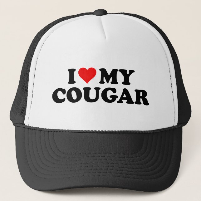 Casquette I Love Cougars Funny Cougar Valentine's Day 3WH1 (Devant)
