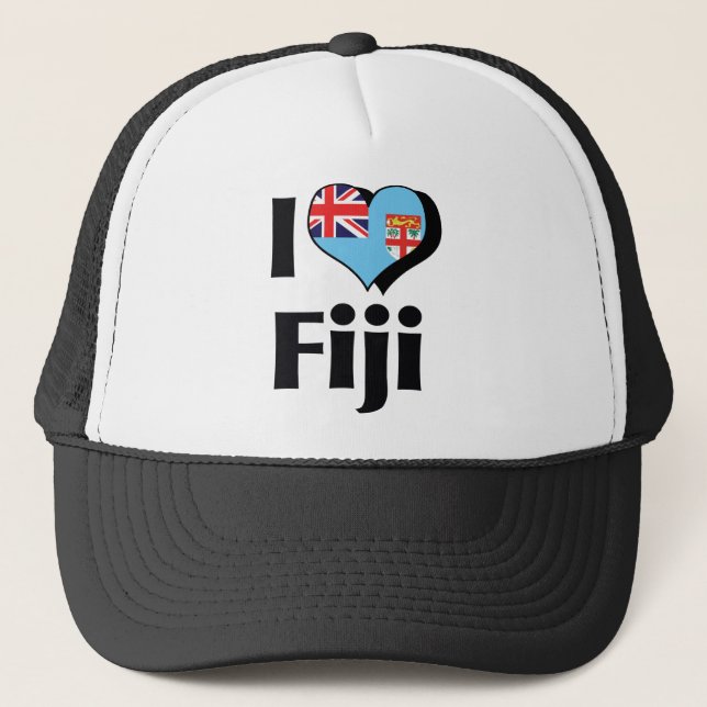 Casquette I Love Fiji Flag (Devant)