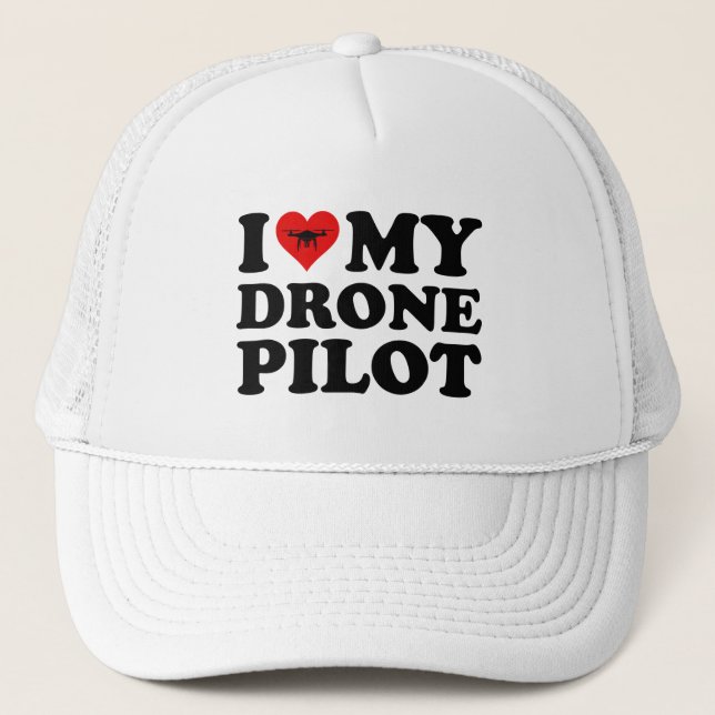 Casquette I Love (Heart) My Drone Pilot (Devant)