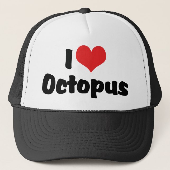 Casquette I Love Heart Octopus (Devant)