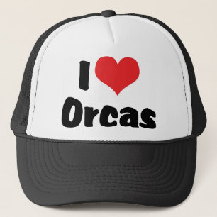 Casquette I Love Heart Orcas - Killer Whale Lover