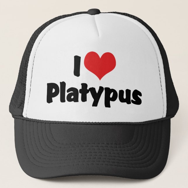 Casquette I Love Heart Platypus (Devant)
