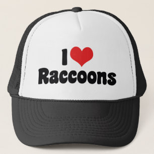 Casquette I Love Heart Raccoons