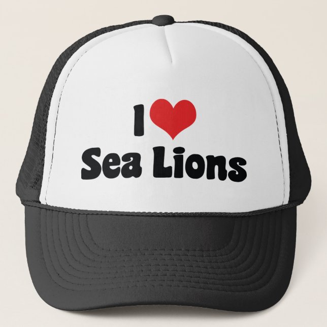 Casquette I Love Heart Sea Lions (Devant)