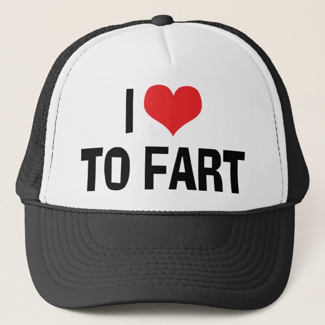 Casquette I Love Heart To Fart - Drôle Humour (Devant)