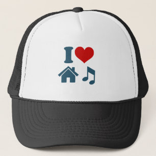 Casquette I Love House Music Trucker Chapeau   Danse Ibiza