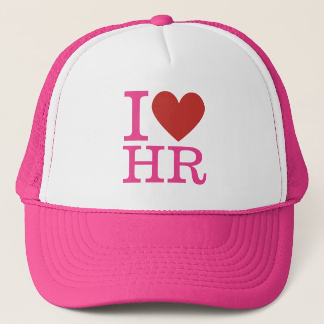 Casquette I ❤️ Love HR (Département RH) PERSONNALISABLE  (Devant)