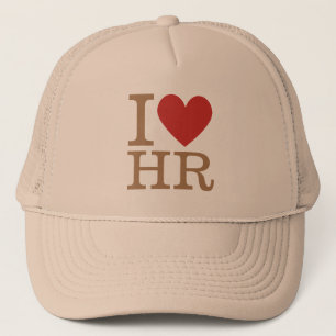 Casquette I ❤️ Love HR (Département RH) PERSONNALISABLE 