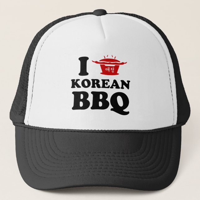 Casquette I Love Korean BBQ (고 기 구 이) (Devant)