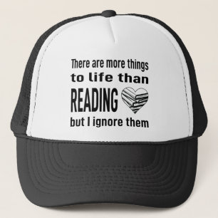 Casquette I Love Lover Lover Lecteur de livres de lecture Pr