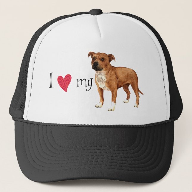 Casquette I Love my Staffordshire Terrier (Devant)