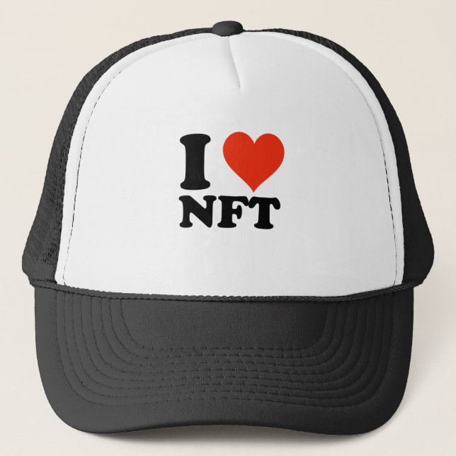 Casquette I Love NFT - Krypto non fongible Token Crypto Art (Devant)
