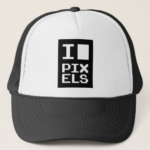 Casquette I Love Pixels, design geek, art des pixels