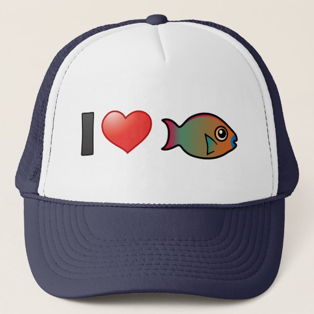 Casquette I Love Rainbow Parrotfish (Devant)