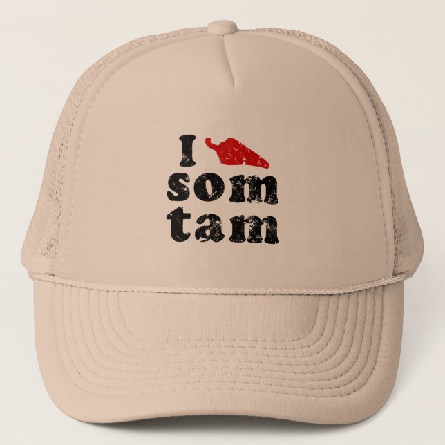 Casquette I Love Som Tam Thaïlandais Isaan Food (Devant)