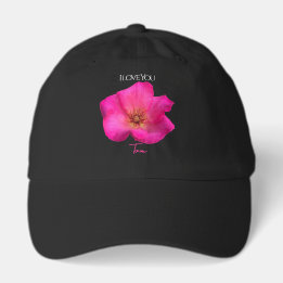 Casquette I Love You - Rose -Valentines Personalized  