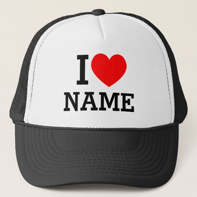Casquette I Nom du coeur Trucker Chapeau (Devant)