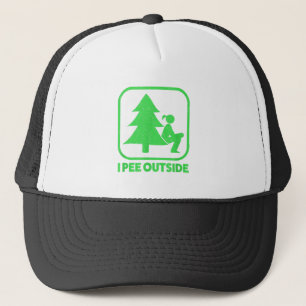 Casquette I Pee Outside Girl Sign Funny Camping