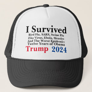 Casquette I Survived 12 ans d'Obama : Trump 2024