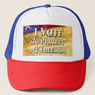 Casquette I Vote To Protect My Freedom