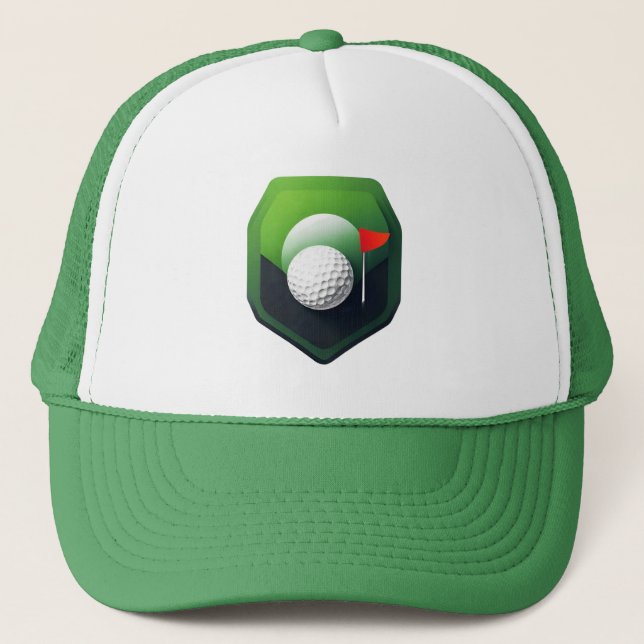 Casquette Icône de balle de golf stylisée avec Arrière - pla (Devant)