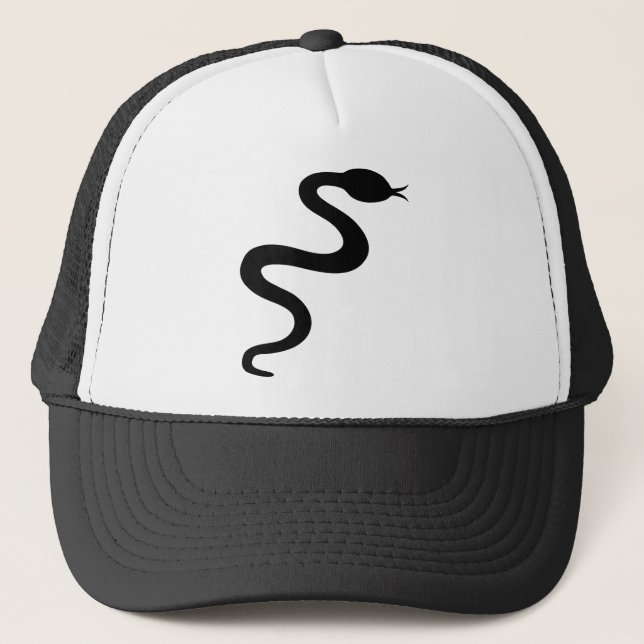 Casquette icône du serpent noir (Devant)