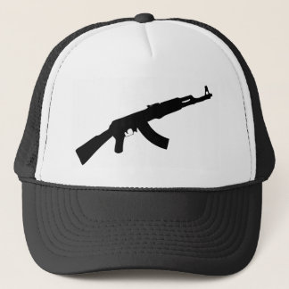 Casquette icône noire de l'ak 47 d'arme à feu