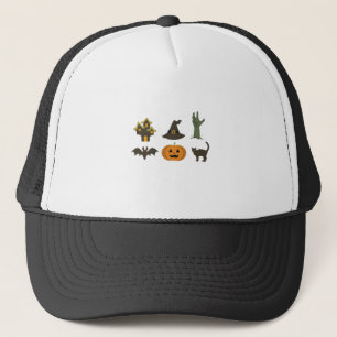Casquette Icônes d'Halloween Symboles Maison hantée