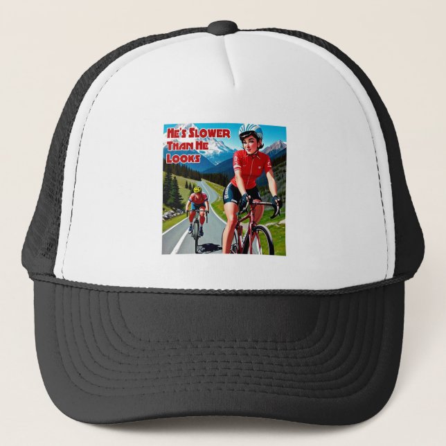 Casquette Il est plus lent qu'il n'a l'air d'un cyclisme sim (Devant)