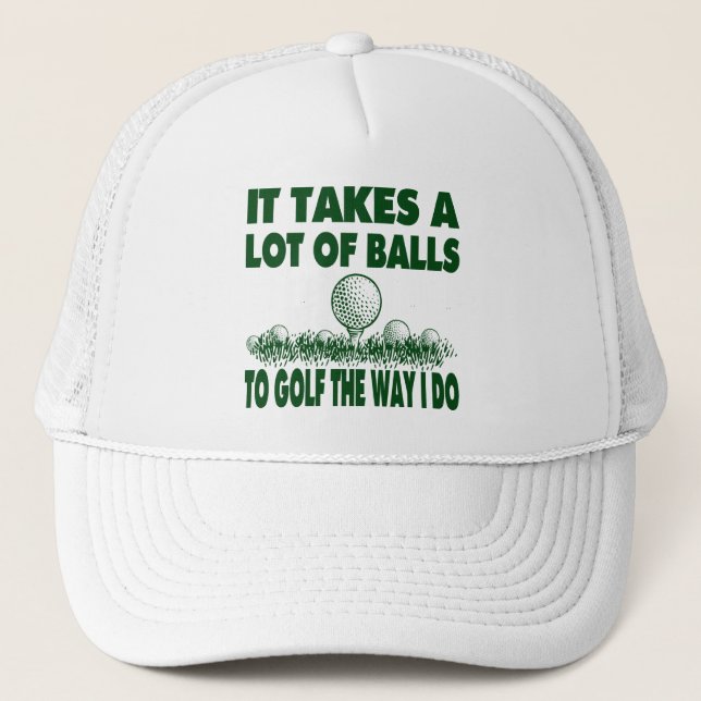CASQUETTE IL PREND BEAUCOUP DE BOULES POUR JOUER AU GOLF (Devant)