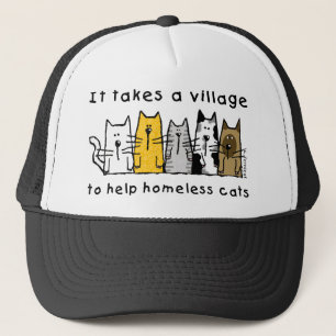 Casquette Il prend un village pour aider les chats sans abri