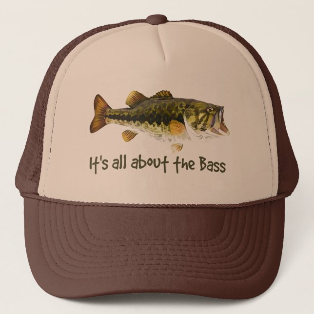 Casquette "Il s'agit de la basse" Citation de pêcheur amusan (Devant)