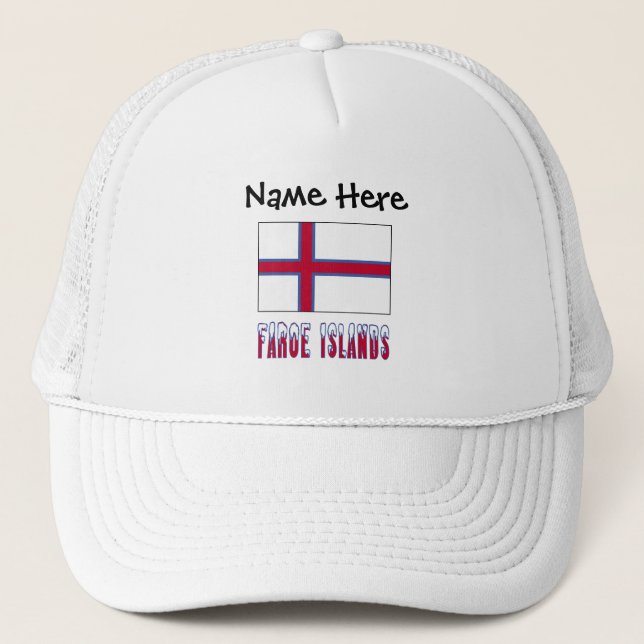 Casquette Îles Féroé Islander Drapeau noir Personaliz (Devant)