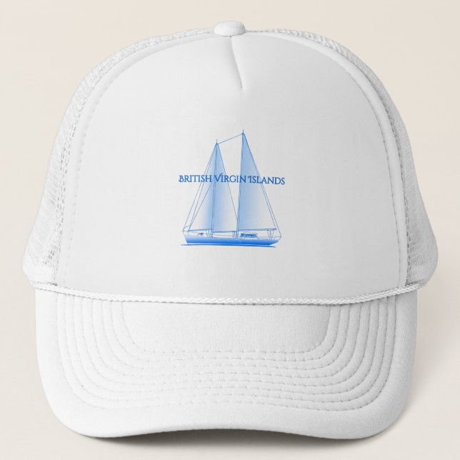 Casquette Îles Vierges britanniques Voilier Nautique Côtier  (Devant)