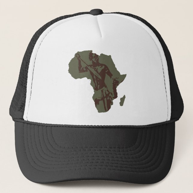 Casquette Illustration africaine de guerrier de carte de (Devant)