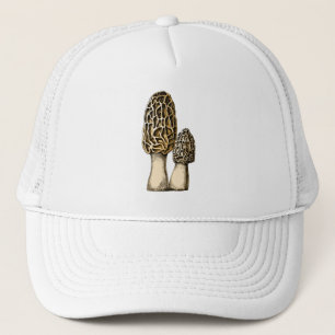 Casquette Illustration botanique Vintage de Morel Mushroom