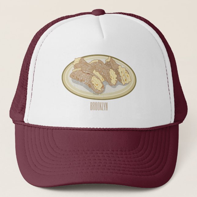 Casquette Illustration de Cannoli (Devant)