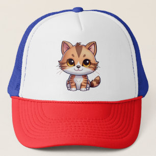Casquette Illustration de chat mignon kawaii dessin animé ch