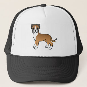 Casquette Illustration de chien de dessin animé mignon Boxer
