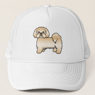 Casquette Illustration de chien de dessin animé mignon Lhasa