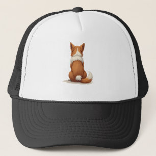 Casquette Illustration de chien vue arrière vintage sur fond
