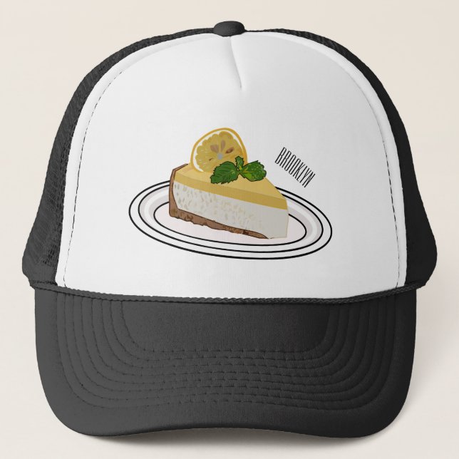 Casquette Illustration de citron cheesecake (Devant)