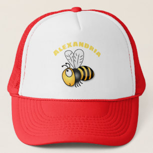 Casquette Illustration de dessin animé d'abeilles joyeux