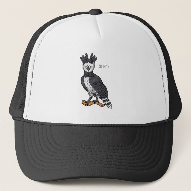 Casquette Illustration de dessin animé d'aigle harpie (Devant)