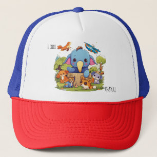Casquette Illustration de dessin animé d'animal mignon je su